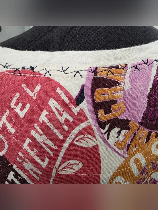 Maeve White Sleeveless Tank with Multicolor Badge Prints - Picture 6 of 9